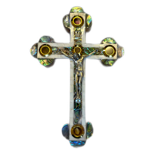 Mother of Pearl Jerusalem Cross (L)