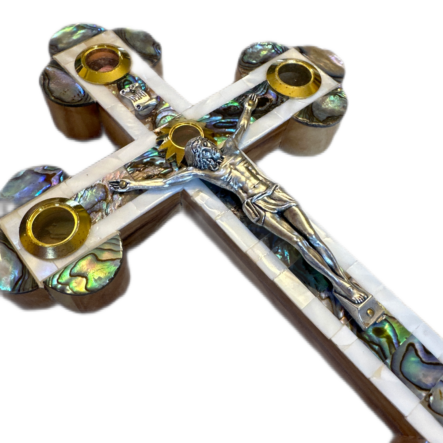 Mother of Pearl Jerusalem Cross (L)