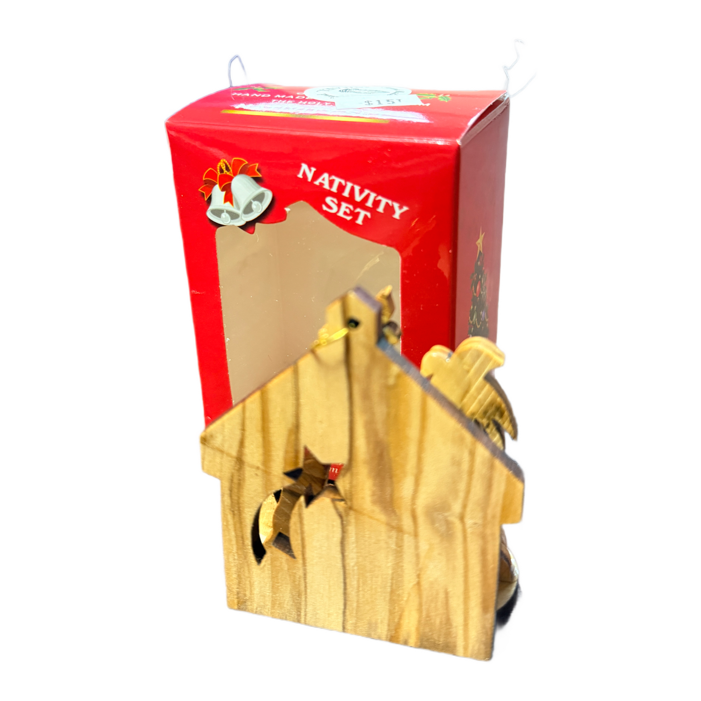 Mini Olive Wood Nativity Set — Handmade in Bethlehem (Gift Box Included)