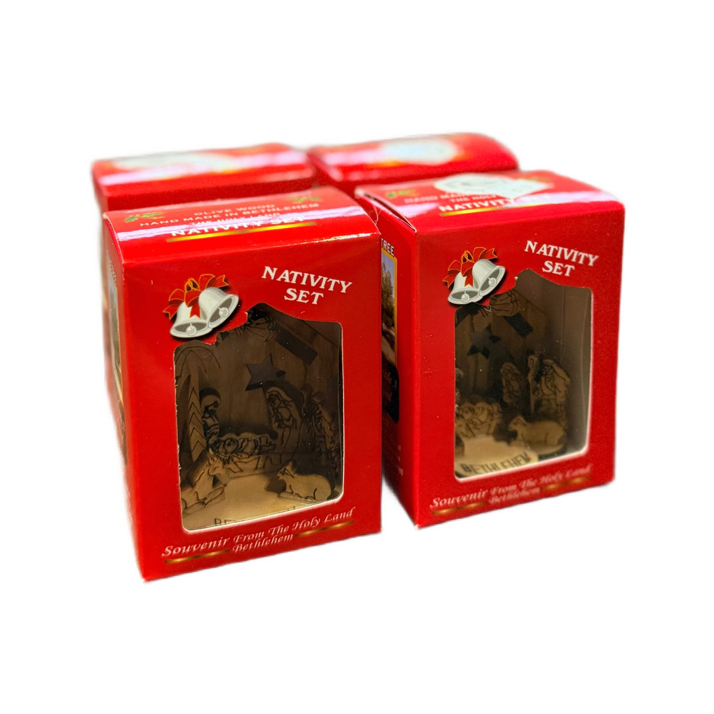 Mini Olive Wood Nativity Set — Handmade in Bethlehem (Gift Box Included)